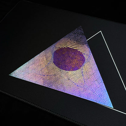 Detail of anodized titanium finish on the Delta 301 jigsaw puzzle